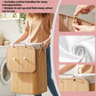 Foldable Laundry Hamper – Bamboo – Natural – 72 L Capacity with Lid and 3 Handles