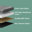 Storage Ottoman Bench – Fabric – Light Grey – Multi-Functional Storage Chest