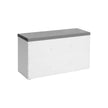 Shoe Bench – Engineered Wood – White – 6 Compartments with 3 Adjustable Shelves