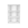 3-Tier Storage Shelf – Wood – White – 6 Compartments