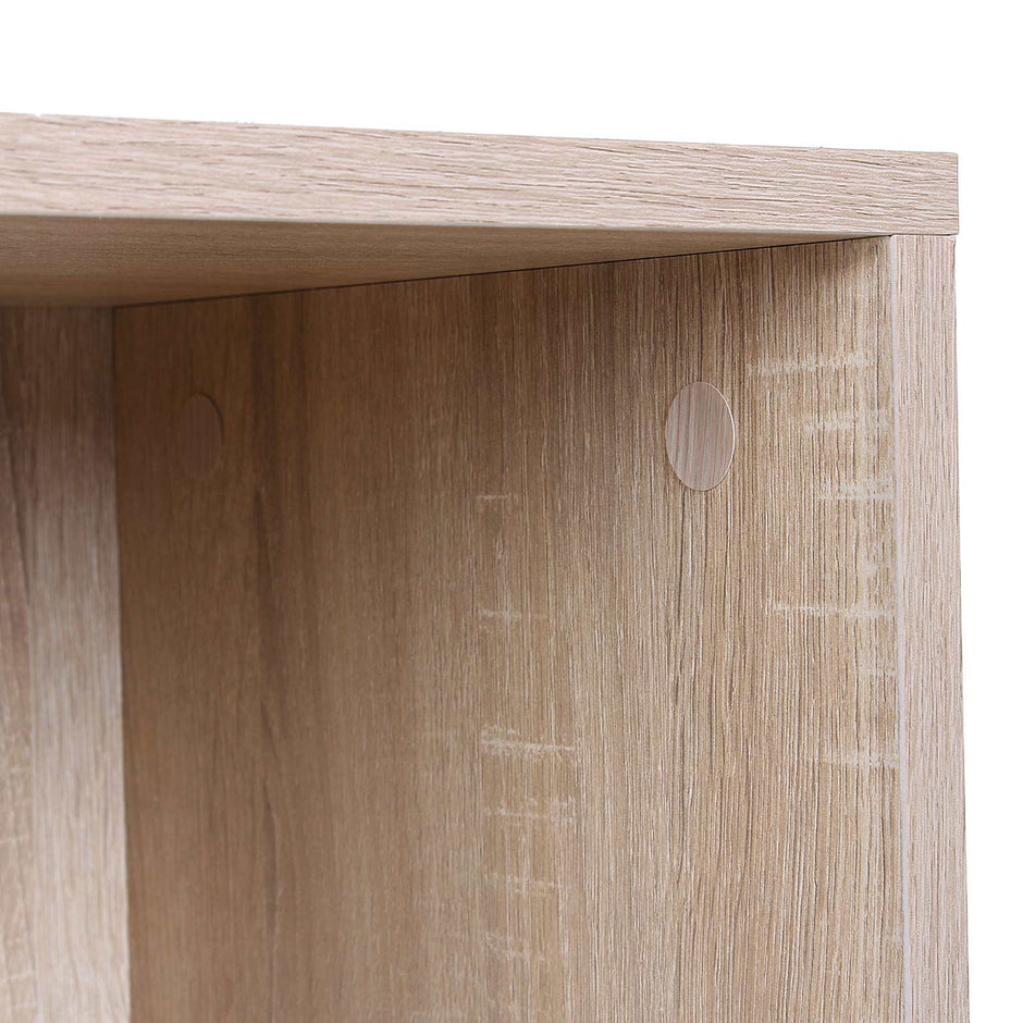 3-Tier Storage Shelf – Wood – White – 6 Compartments