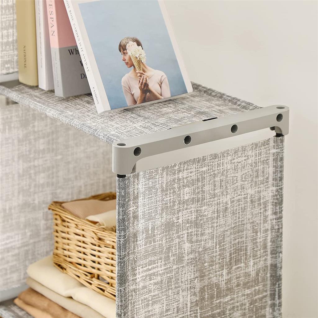Cube Storage Rack – Engineered Wood – Heather Grey – Versatile Organiser for Living Spaces