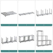Cube Storage Rack – Engineered Wood – Heather Grey – Versatile Organiser for Living Spaces