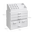 Makeup Organizer – Clear Acrylic – Transparent – Stackable with 6 Drawers