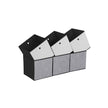 Foldable Storage Boxes – Fabric – White, Grey, and Black – Multi-Functional Toy Organizer, Set of 6, 30 x 30 x 30 cm