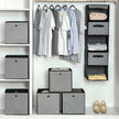 Foldable Storage Boxes – Fabric – White, Grey, and Black – Multi-Functional Toy Organizer, Set of 6, 30 x 30 x 30 cm