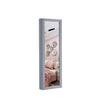 Jewelry Armoire – Wood – Grey – Lockable Wall-Mounted with Mirror and 6 LEDs