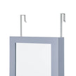 Jewelry Armoire – Wood – Grey – Lockable Wall-Mounted with Mirror and 6 LEDs