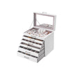 Jewellery Box – Wood – White – 6 Layers with 5 Drawers