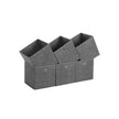 Storage Boxes Set – Fabric – Grey – Foldable Organiser Bins for Toys and Clothes