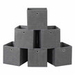 Storage Boxes Set – Fabric – Grey – Foldable Organiser Bins for Toys and Clothes