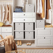 Set of 6 Foldable Fabric Storage Cubes – Grey – Toy and Clothes Organizer Bins