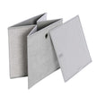 Set of 6 Foldable Fabric Storage Cubes – Grey – Toy and Clothes Organizer Bins