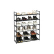 6-Tier Shoe Rack – Metal – Black – Holds Up to 30 Pairs of Shoes