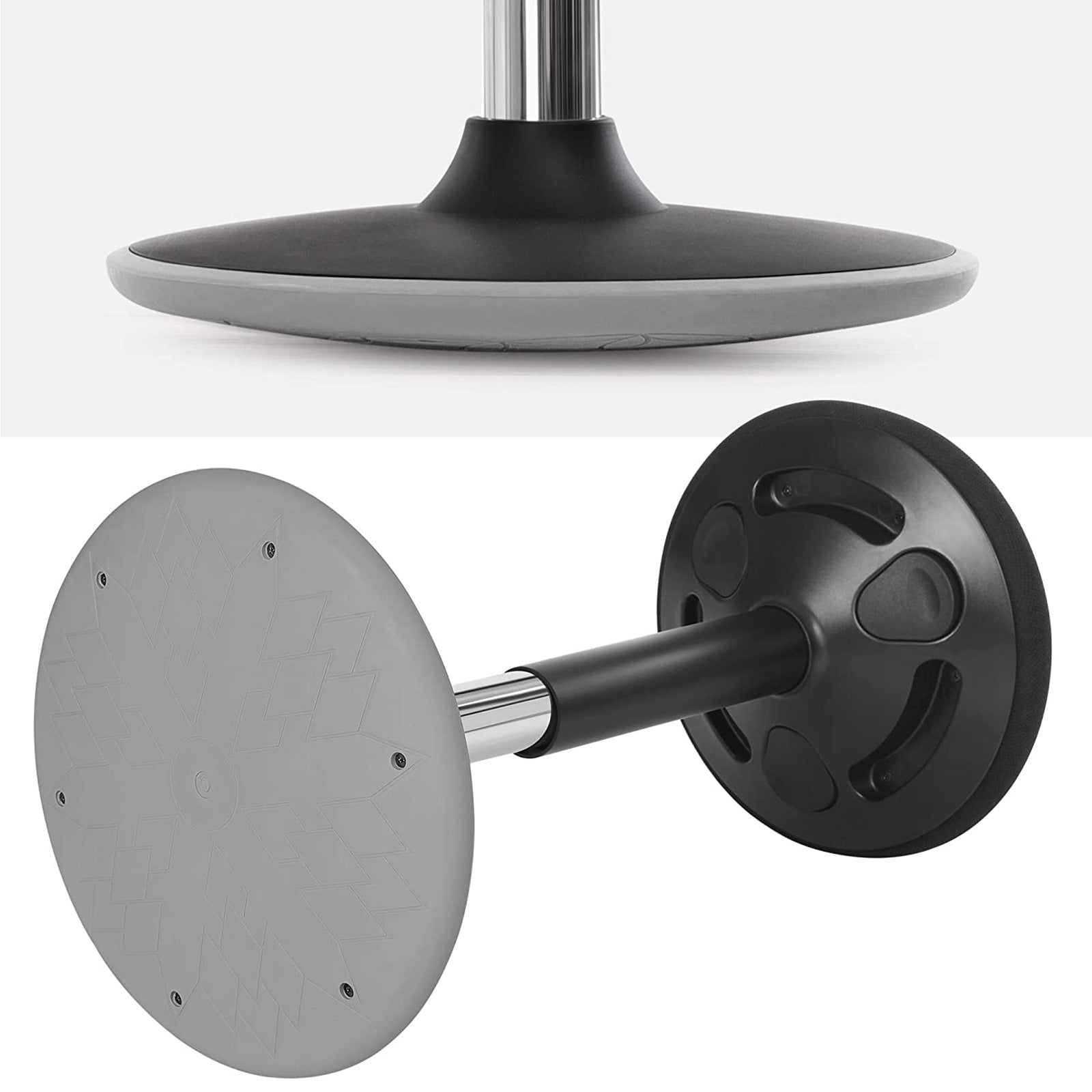 Ergonomic Wobble Stool – Metal – Black – 360° Swivel, Adjustable Height 60-85 cm, No Assembly Required