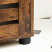 Bathroom Floor Cabinet – Wood – Rustic Brown – Multipurpose with Adjustable Shelf and Louvred Doors