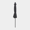 Large Patio Sun Umbrella – Fabric – Grey – Solar-Powered LED Lights, UPF 50+ Protection, Tilting Mechanism