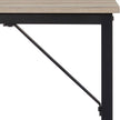 Small Office Table – Steel – Hazelnut Brown and Black – Industrial Design, Easy Assembly