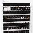 Jewelry Armoire – MDF – White – Lockable with Bevel Edge Mirror and 8 LEDs