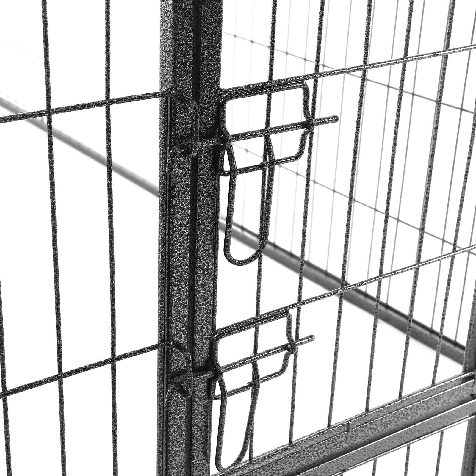 8 Panel Pet Playpen – Heavy Duty Metal – Black – Foldable and Playpen Design