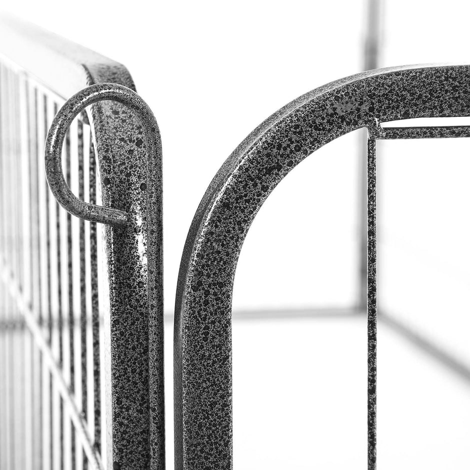 8 Panel Pet Playpen – Heavy Duty Metal – Black – Foldable and Playpen Design