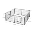 8 Panel Pet Playpen – Heavy Duty Metal – Black – Foldable and Playpen Design