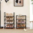 8-Tier Shoe Rack – Iron – Black – Versatile Organizer for 16-20 Pairs