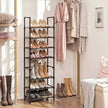 8-Tier Shoe Rack – Iron – Black – Versatile Organizer for 16-20 Pairs