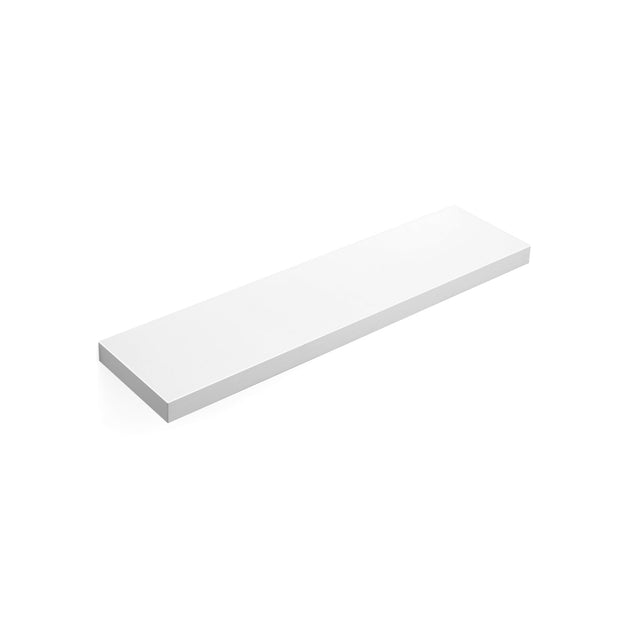 Floating Shelf – MDF – White – Wall Mounted Bookshelf Display Storage 80 cm
