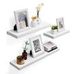 Floating Shelf – MDF – White – Wall Mounted Bookshelf Display Storage 80 cm