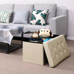 Storage Ottoman – Fabric – Dark Blue – Foldable with 80L Capacity