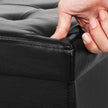 Folding Ottoman Bench – PU Leather and Foam – Brown – 80L Storage Chest with High Weight Capacity