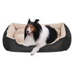 Dog Bed – Fabric – Black – Reversible Cushion 80x65x20 cm