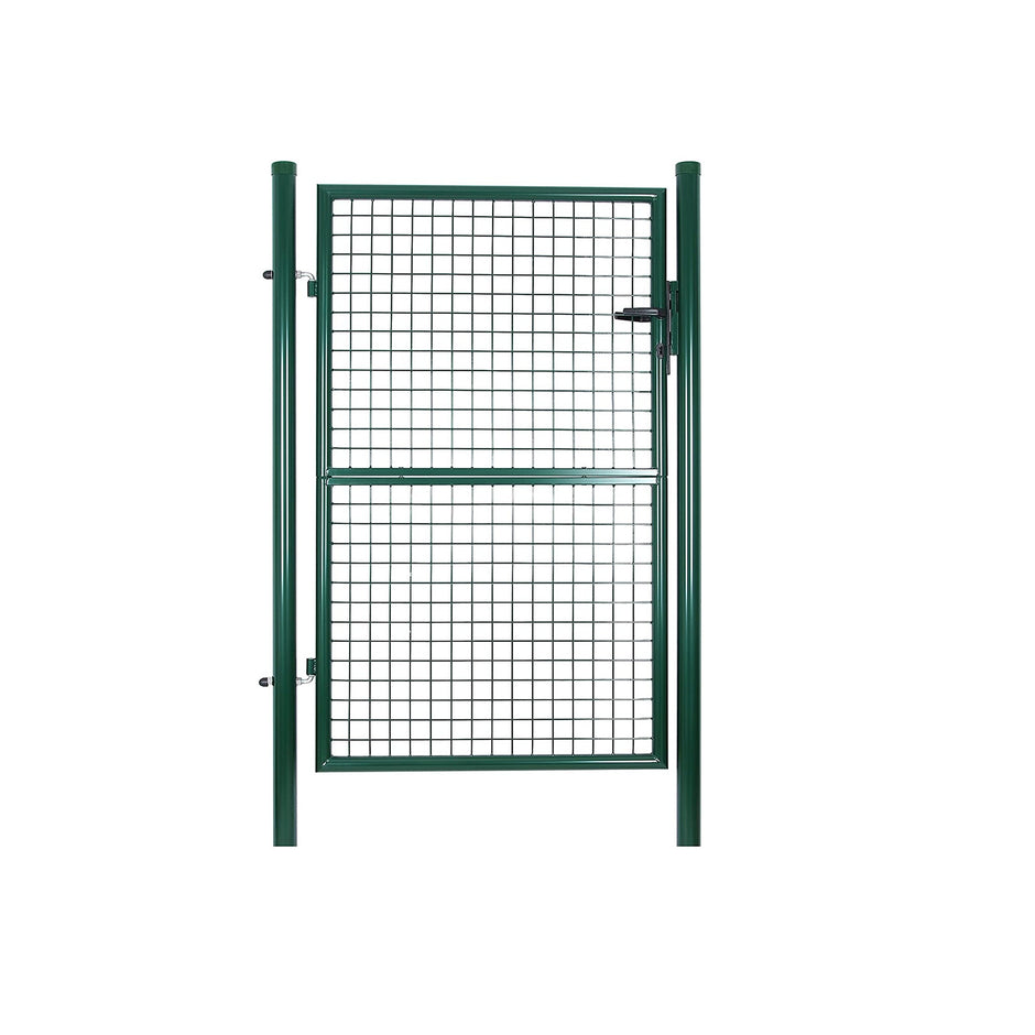 Garden Gate – Galvanized Steel – Green – Sturdy, Lockable Design, 87 x 150 cm