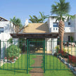 Garden Gate – Galvanized Steel – Green – Sturdy, Lockable Design, 87 x 150 cm