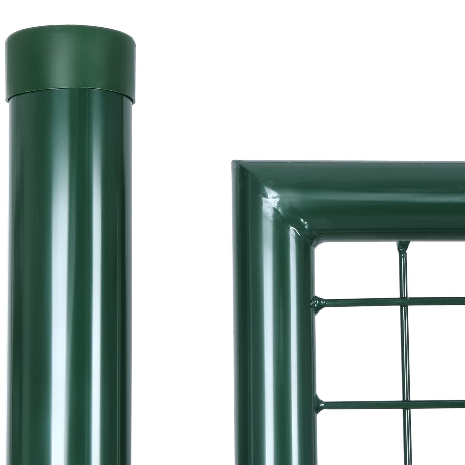 Garden Gate – Galvanized Steel – Green – Sturdy, Lockable Design, 87 x 150 cm