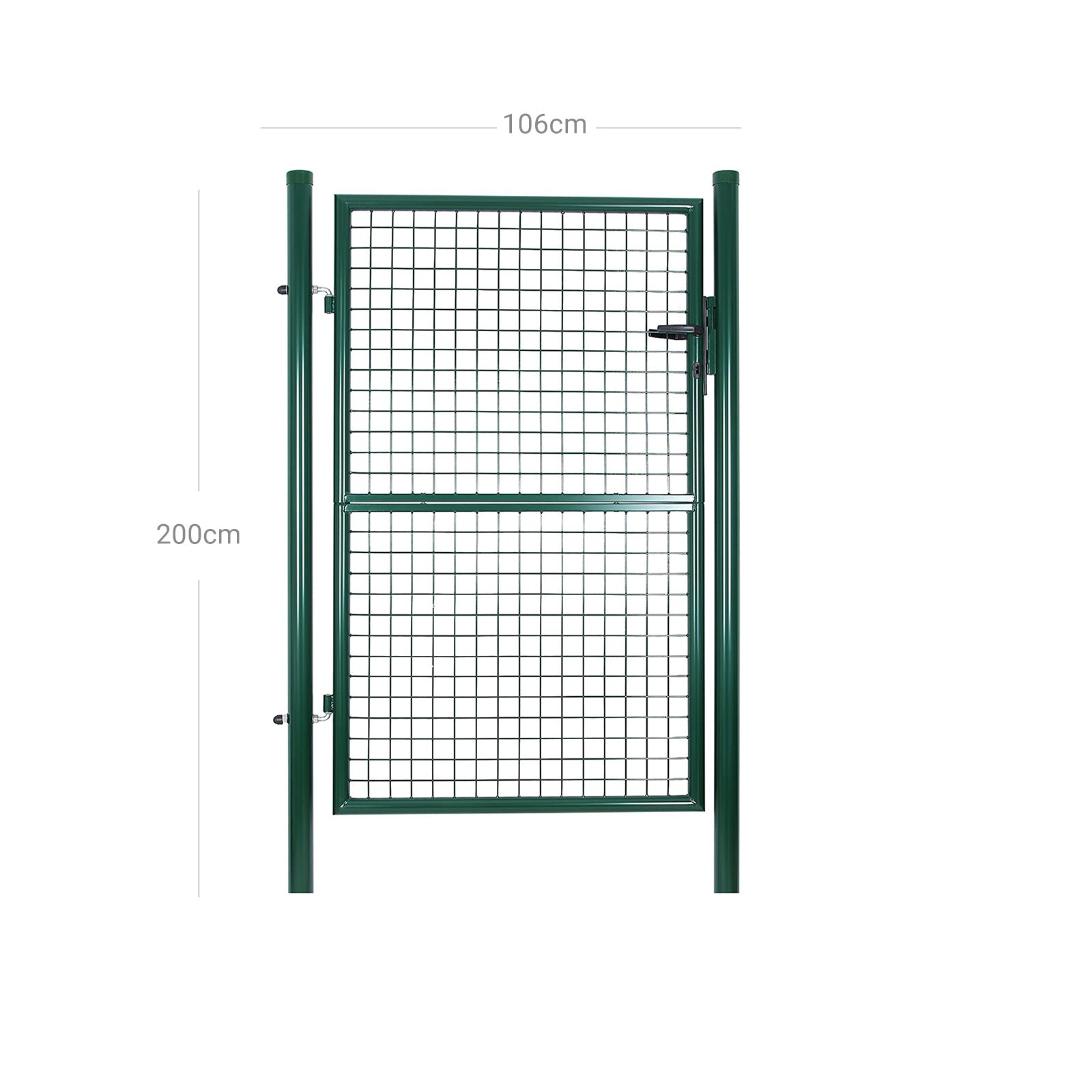 Garden Gate – Galvanized Steel – Green – Sturdy, Lockable Design, 87 x 150 cm