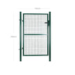 Garden Gate – Galvanized Steel – Green – Sturdy, Lockable Design, 87 x 150 cm