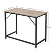 Small Office Table – Steel – Hazelnut Brown and Black – Industrial Design, Easy Assembly