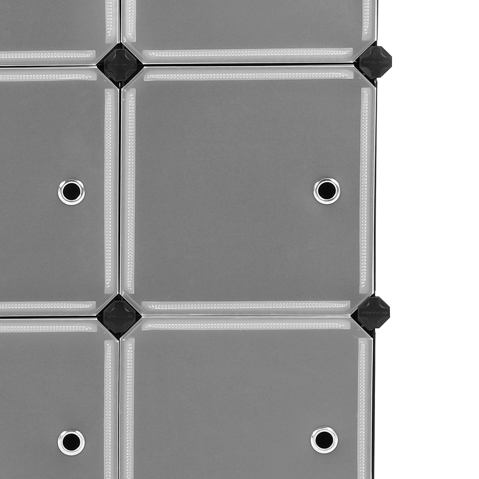 9 Cube Storage Organizer – Quality Plastic – White – Easy Assembly with Doors