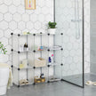 Storage Organizer – Plastic – White – 9-Cube Design for Versatile Shelving