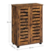 Bathroom Floor Cabinet – Wood – Rustic Brown – Multipurpose with Adjustable Shelf and Louvred Doors