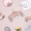 Adjustable Pants Hangers – Velvet – Grey – 12 Pieces with Clips and Non-Slip Design