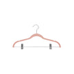 Adjustable Pants Hangers – Velvet – Grey – 12 Pieces with Clips and Non-Slip Design