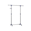 Adjustable Garment Rack – Stainless Steel – Grey – With Wheels and Additional Coat Hook