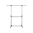 Adjustable Garment Rack – Stainless Steel – Silver – Middle Rail Design