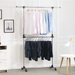 Adjustable Garment Rack – Stainless Steel – Silver – Middle Rail Design