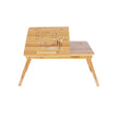 Adjustable Laptop Table – Bamboo – Natural – Folding with Drawer