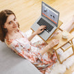 Adjustable Laptop Table – Bamboo – Natural – Folding with Drawer