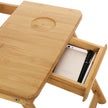 Adjustable Laptop Table – Bamboo – Natural – Folding with Drawer
